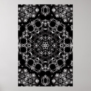 Trippy Poster: Psychedelic Kaleidoscope Artwork Poster