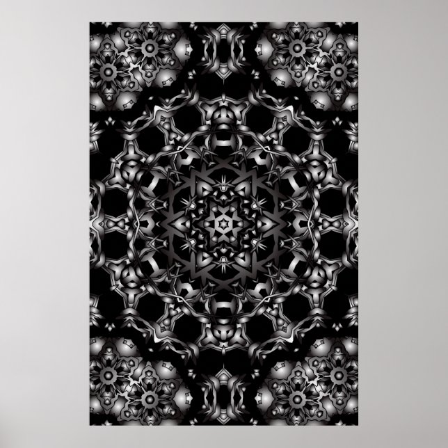 Trippy Poster: Psychedelic Kaleidoscope Artwork Poster (Framsidan)