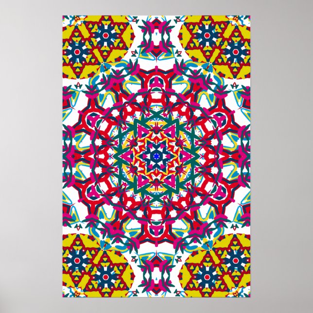 Trippy Poster: Psychedelic Kaleidoscope Artwork Poster (Framsidan)