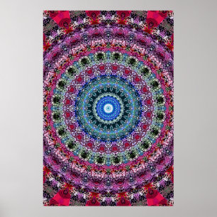 Trippy Poster: Psychedelic Radial Artwork Poster