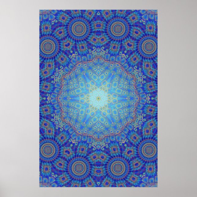 Trippy Poster: Psychedelic Radial Artwork Poster (Framsidan)