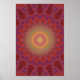 Trippy Poster: Psychedelic Radial Artwork Poster