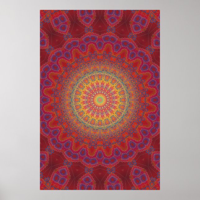 Trippy Poster: Psychedelic Radial Artwork Poster (Framsidan)