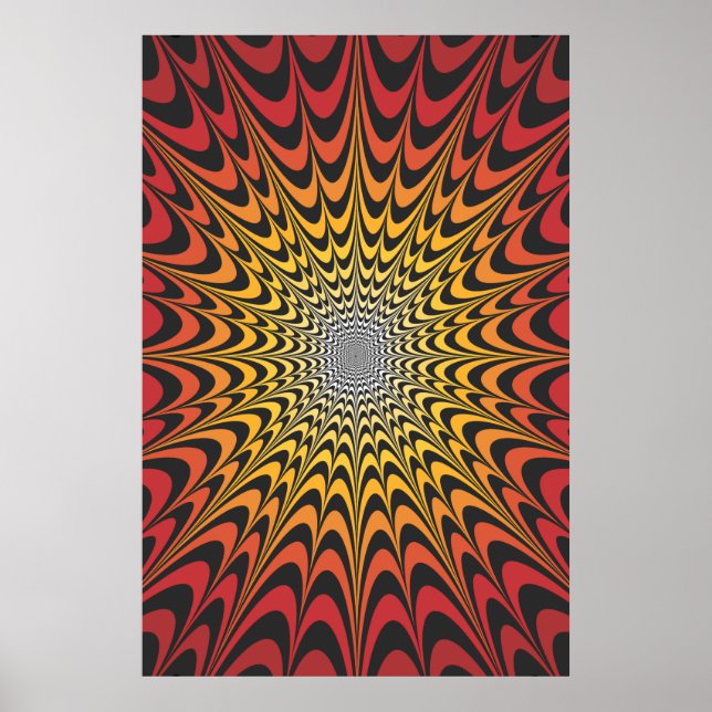Trippy Poster: Psychedelic Radial Artwork Poster (Framsidan)