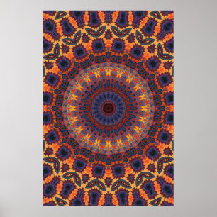 Trippy Poster: Psychedelic Radial Artwork Poster