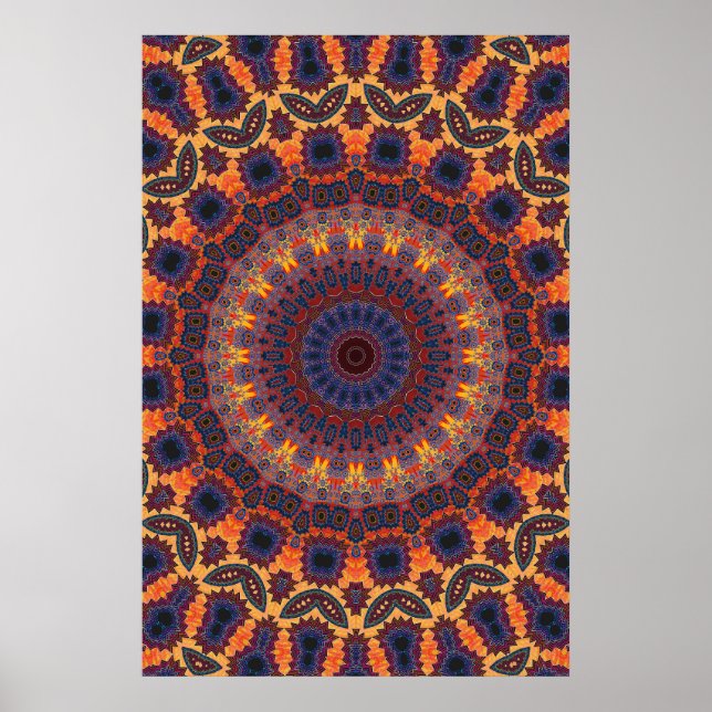 Trippy Poster: Psychedelic Radial Artwork Poster (Framsidan)