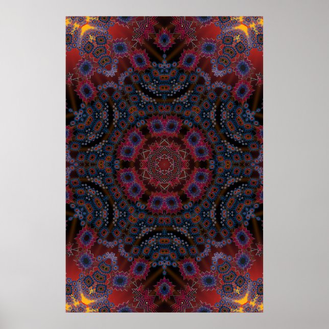 Trippy Poster: Psychedelic Radial Artwork Poster (Framsidan)