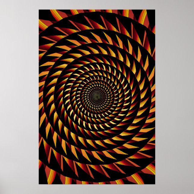 Trippy Poster: Sawtooth Spiral Poster (Framsidan)