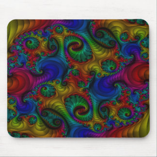 Trippy Psychedelic Fractal Rainbow Mousepad Musmatta