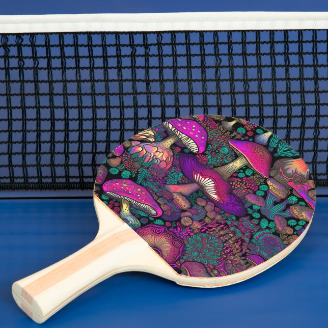 Trippy Psychedelic Mushroom Mönster Pingisracket (Insitu)