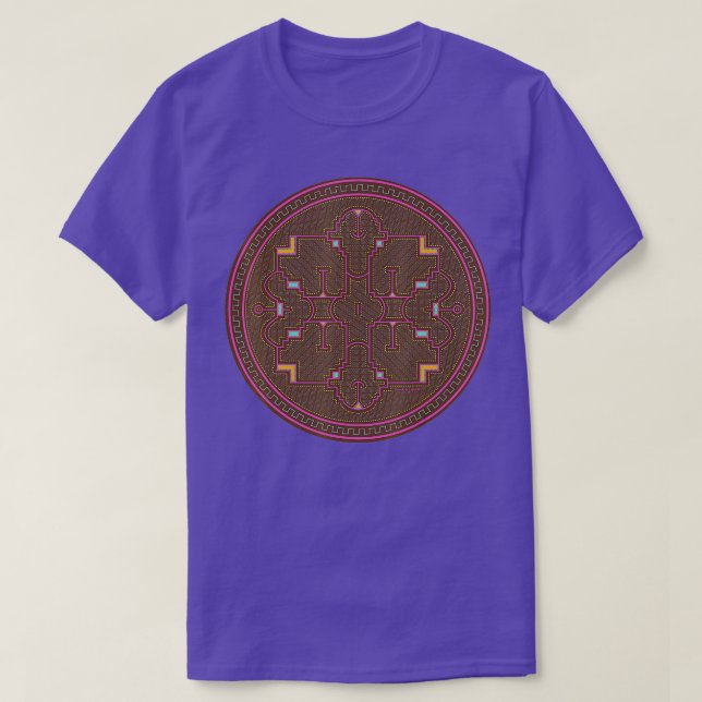 Trippy Psychedelic Shipibo Tribal Design T Shirt (Design framsida)