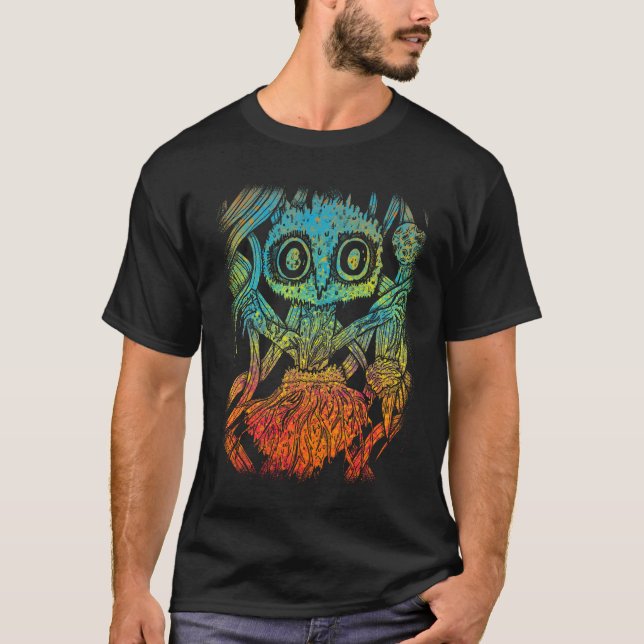 Trippy Psychedelic Spider Aesthetic Artistic T Shirt (Framsida)