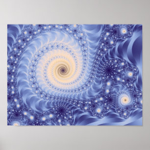 Trippy Psychedelic Starstorm Bra Fractal Poster