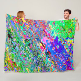Trippy Psychedelic syrlig vaxTie-färg för NBK Fleecefilt