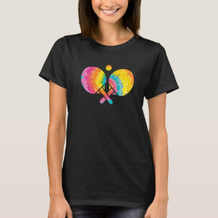 Trippy Rainbow Hippie Tie Dye Bord Tennis T Shirt