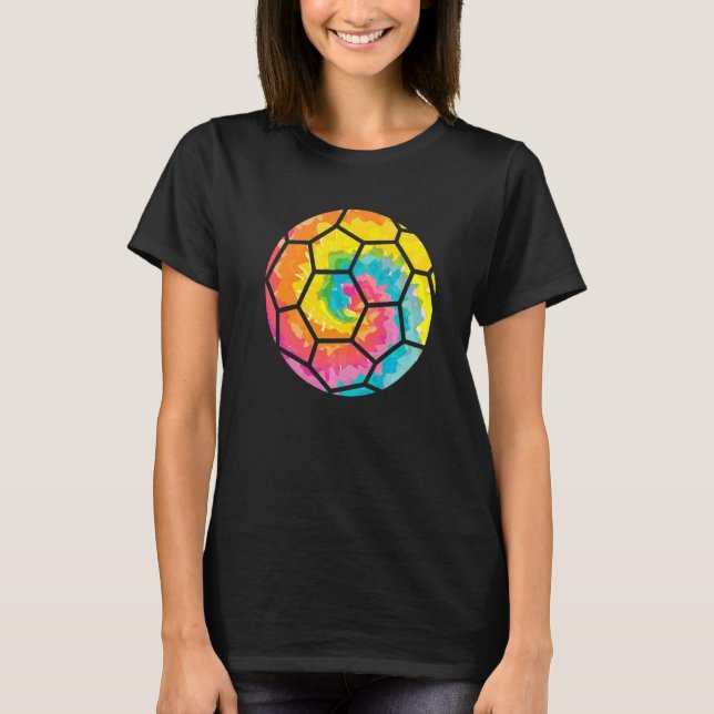 Trippy Rainbow Hippie Tie Dye Handball T Shirt (Framsida)