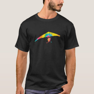 Trippy Rainbow Hippie Tie Dye hang Gliding T Shirt