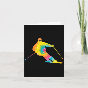 Trippy Rainbow Hippie - Tie-dye Skiing Kort