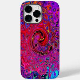 Trippy Red and Lila Abstrakt Retro Liquid Swirl