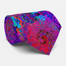 Trippy Red and Lila Abstrakt Retro Liquid Swirl