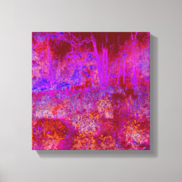 Trippy Red and Magenta Impressionistic Ligcape Canvastryck