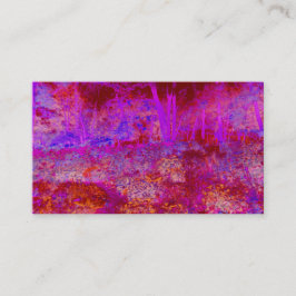 Trippy Red and Magenta Impressionistic Ligcape Visitkort