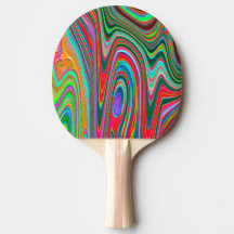 Trippy Red, Grönt and Blue Abstrakt Groovy Art