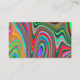 Trippy Red, Grönt and Blue Abstrakt Groovy Art Visitkort