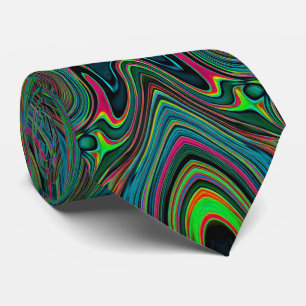 Trippy Retro Black and Lime Green Abstrakt Mönster Slips