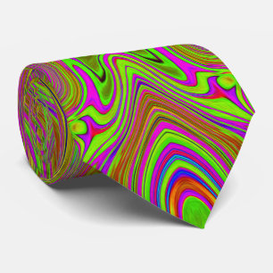 Trippy Retro Chartreuse Magenta Abstrakt Mönster Slips