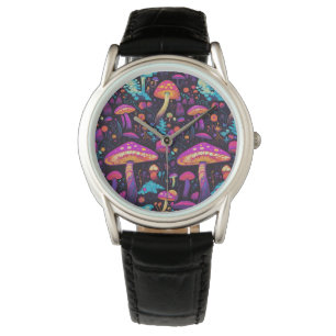 Trippy Retro Mushroom Watch Armbandsur