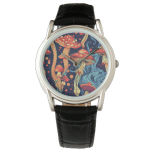 Trippy Retro Mushroom Watch Armbandsur