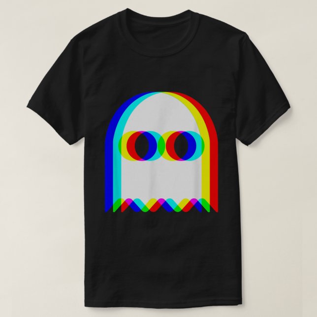 Trippy RGB Ghost Vaporwave Halloween Shirt T Shirt (Design framsida)