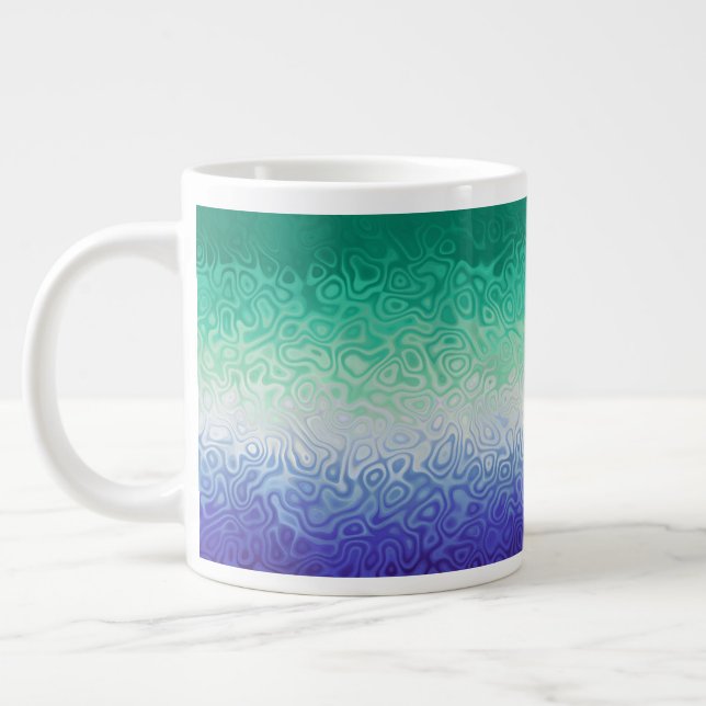 Trippy Ripply Funky Boho MLM Män som älskar män Pr Jumbo Mugg (Vänster)