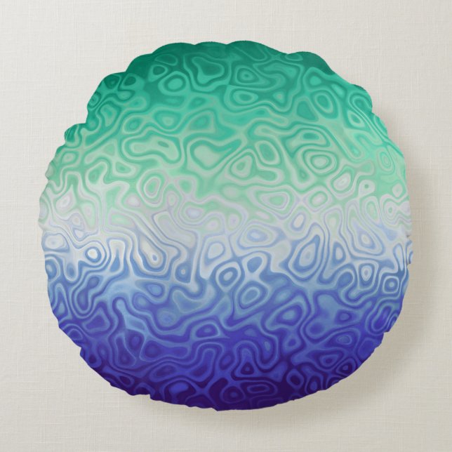 Trippy Ripply Funky Boho MLM Manar Loving Manar Pr Rund Kudde (Framsidan)