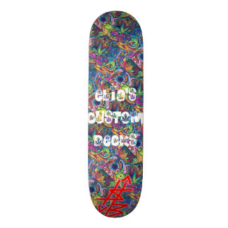 trippy röd för sb/vitlogotypdäck old school skateboard bräda 21,6 cm