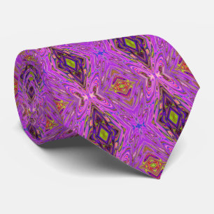 Trippy Rosa and Lila Abstrakt Mönster Slips