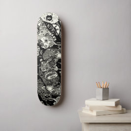Trippy Sepia Black Mini Skateboard Bräda 18,5 Cm