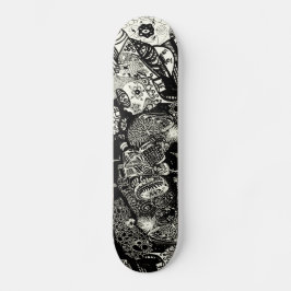 Trippy Sepia Black Mini Skateboard Bräda 18,5 Cm