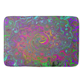 Trippy Shock rosa Abstrakt Retro Liquid Swirl Badrumsmatta