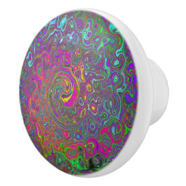 Trippy Shock rosa Abstrakt Retro Liquid Swirl Knopp