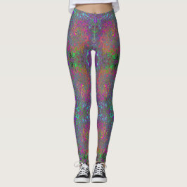 Trippy Shock rosa Abstrakt Retro Liquid Swirl Leggings