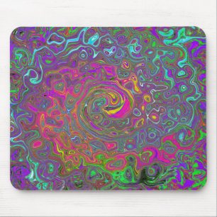 Trippy Shock rosa Abstrakt Retro Liquid Swirl Musmatta