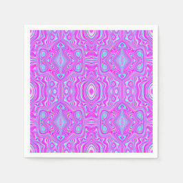 Trippy Shock rosa och Aqua Blue Abstrakt Mönster Pappersservett