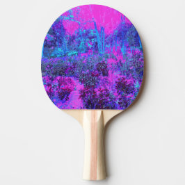 Trippy Shock rosa och Blue Impressionistic Landsca Pingisracket