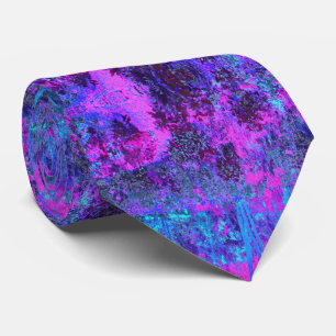 Trippy Shock rosa och Blue Impressionistic Landsca Slips