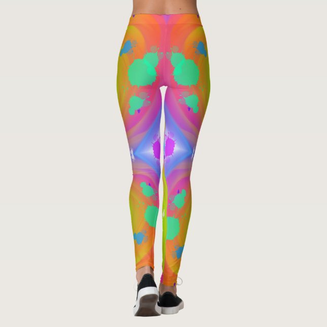 Trippy spegelförsedd damasker leggings (Baksida)