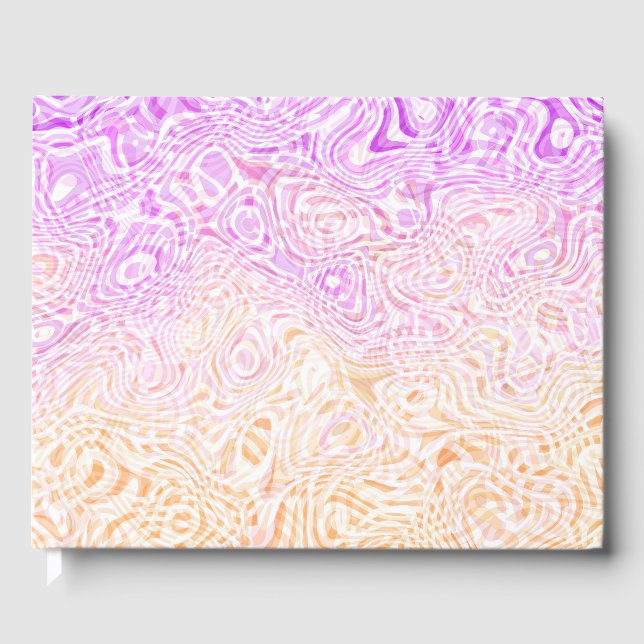Trippy Squiggly Boho Abstrakt Trixic Pride Flagga Gästböcker (Framsida)