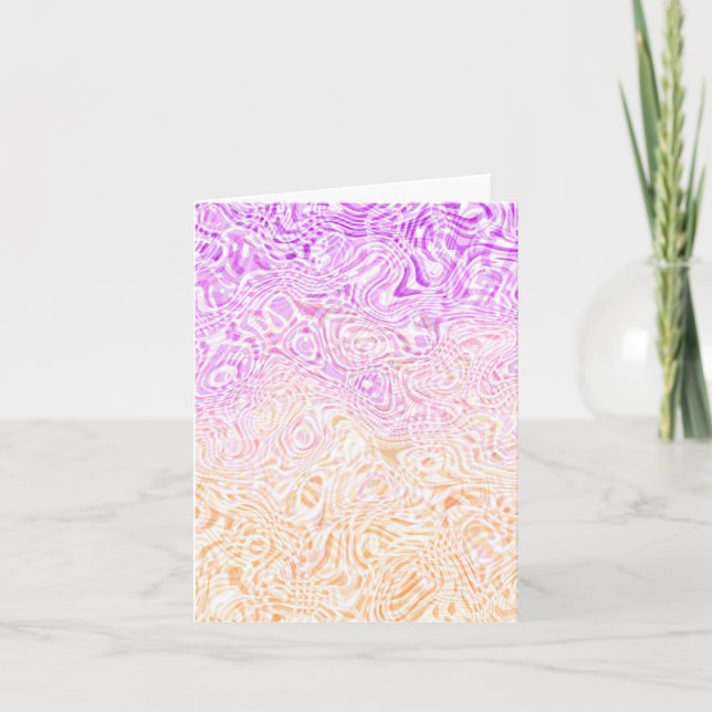 Trippy Squiggly Boho Abstrakt Trixic Pride Flagga Tack Kort (Framsida)