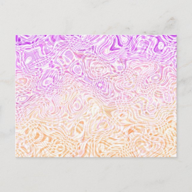 Trippy Squiggly Boho Abstrakt Trixic Pride Flagga Vykort (Framsida)